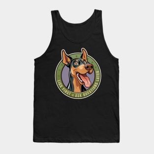 Lick First Doberman Pinscher Design Tank Top